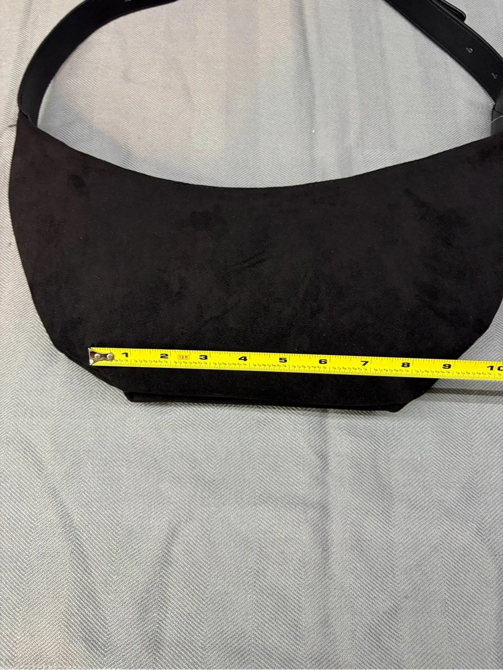 NWT urban expressions, black suede hobo shoulder strap adjustable purse